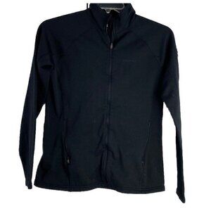 Marmot Women's Soft Fleece Full Zip Activewear Jacket Size M Zip Pockets  Black